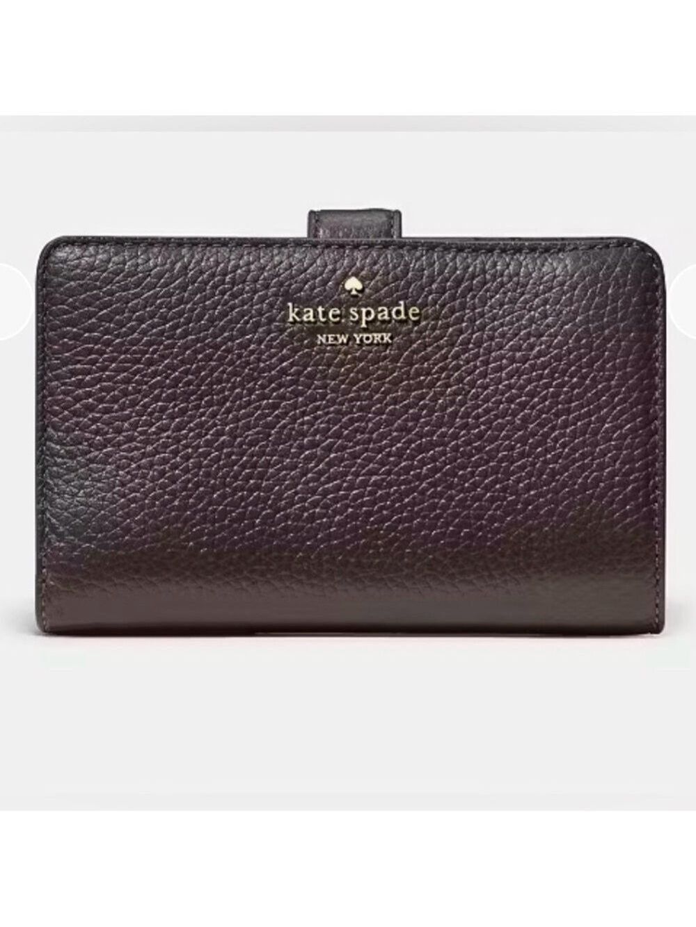 Kate Spade Brown Leather Bifold Wallet Hot Fudge NWT - Picture 2 of 6